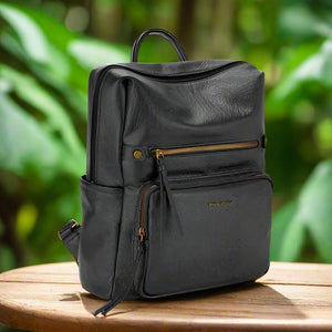 David Jones PU Leather Backpack Bag Trendsi