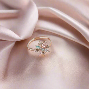 Delicate | Zircon Heart Moon Adjustable Ring Beauty Prologue