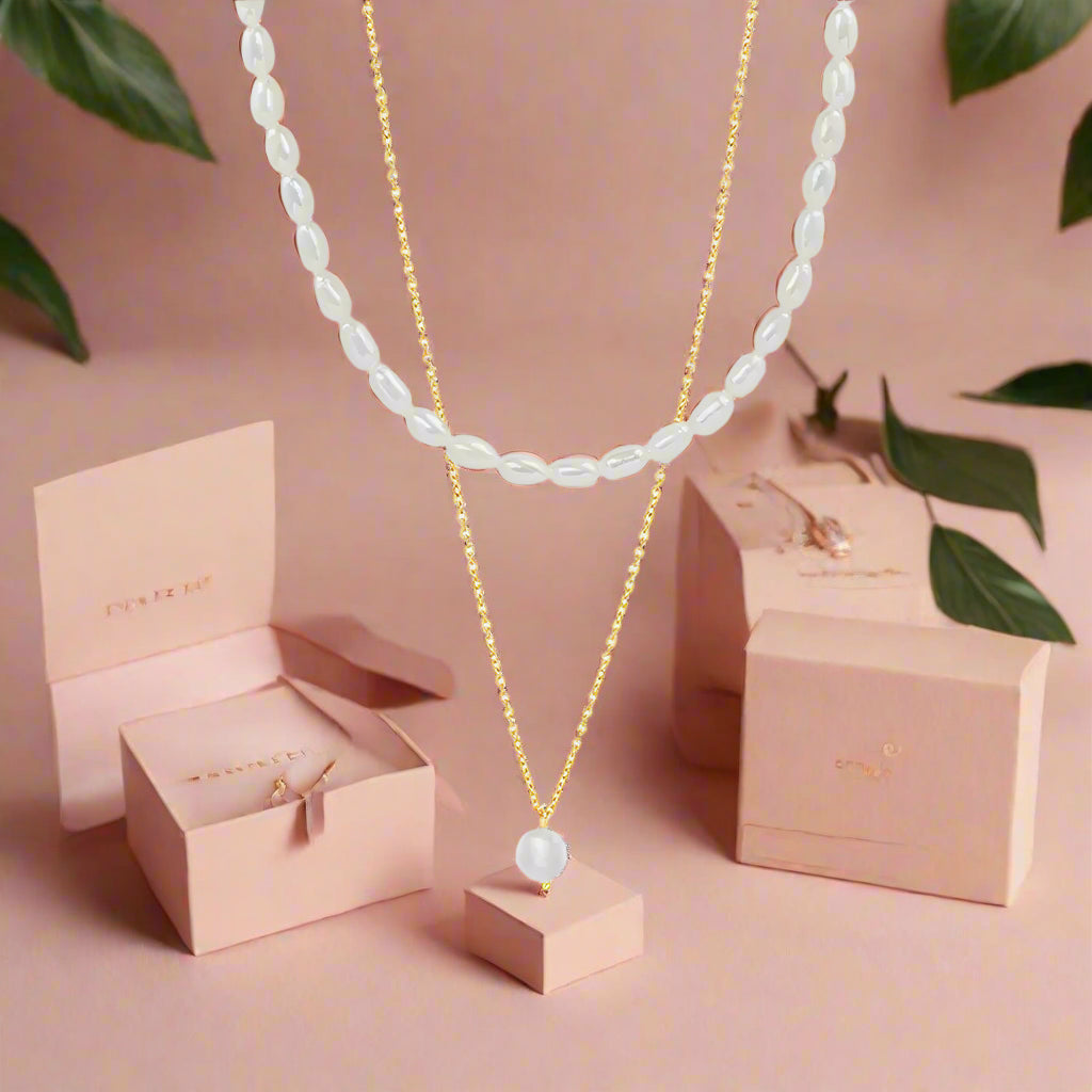 Double-Layered Freshwater Pearl Necklace Trendsi