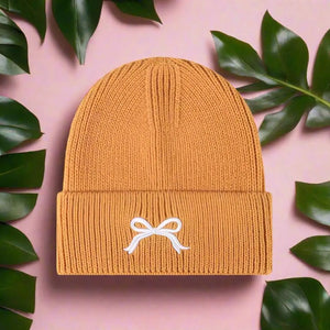 Embody | Embroidered Bow Knit Hat Trendsi