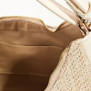 Fame Straw Braid Hobo Bag Trendsi