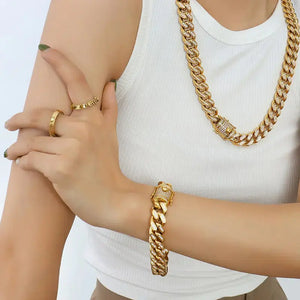 Fresh | Cuban 18K Gold Necklace - Bracelet Beauty Prologue