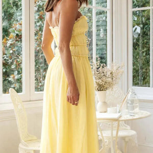 Frill Tied Front Midi Cami Dress Trendsi