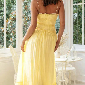 Frill Tied Front Midi Cami Dress Trendsi