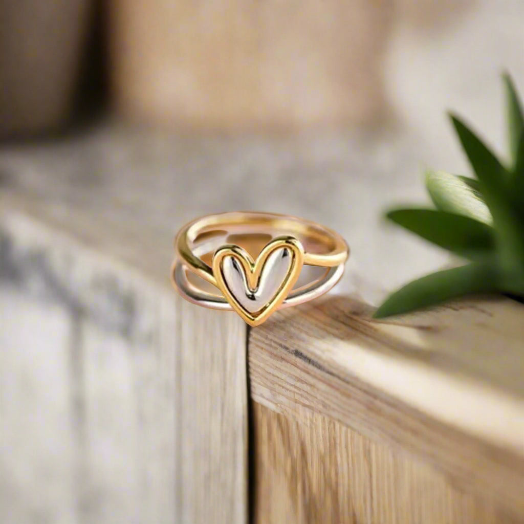 Heart Shape Irregular 925 Sterling Silver Ring Trendsi