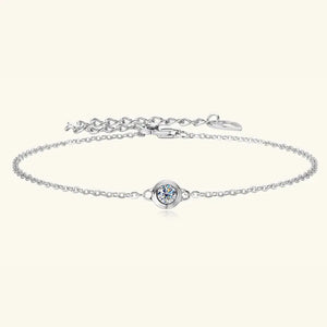 Inlaid Moissanite 925 Sterling Silver Bracelet Trendsi