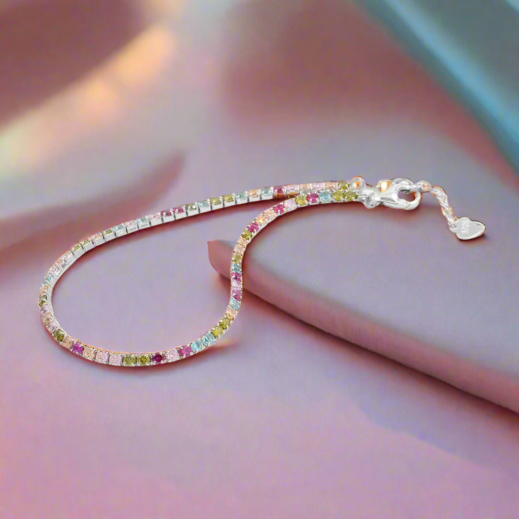 Inlaid Zircon 925 Sterling Silver Bracelet Trendsi