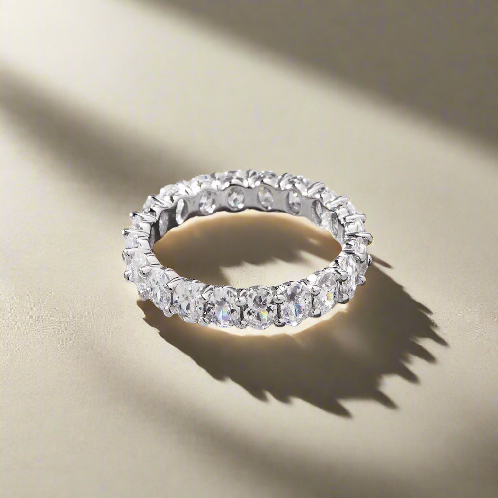 Inlaid Zircon 925 Sterling Silver Ring Trendsi