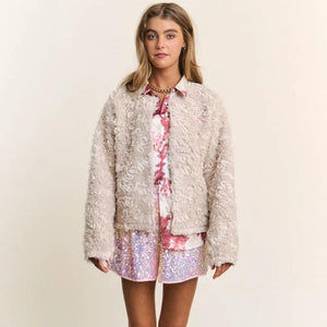 J.NNA Mixed Fabric Chic Jacket Trendsi