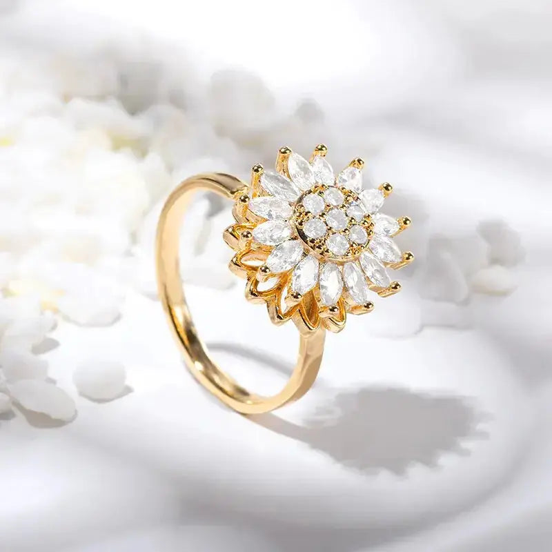 Mirage | Crystal Sunflower Rings For Women Beauty Prologue