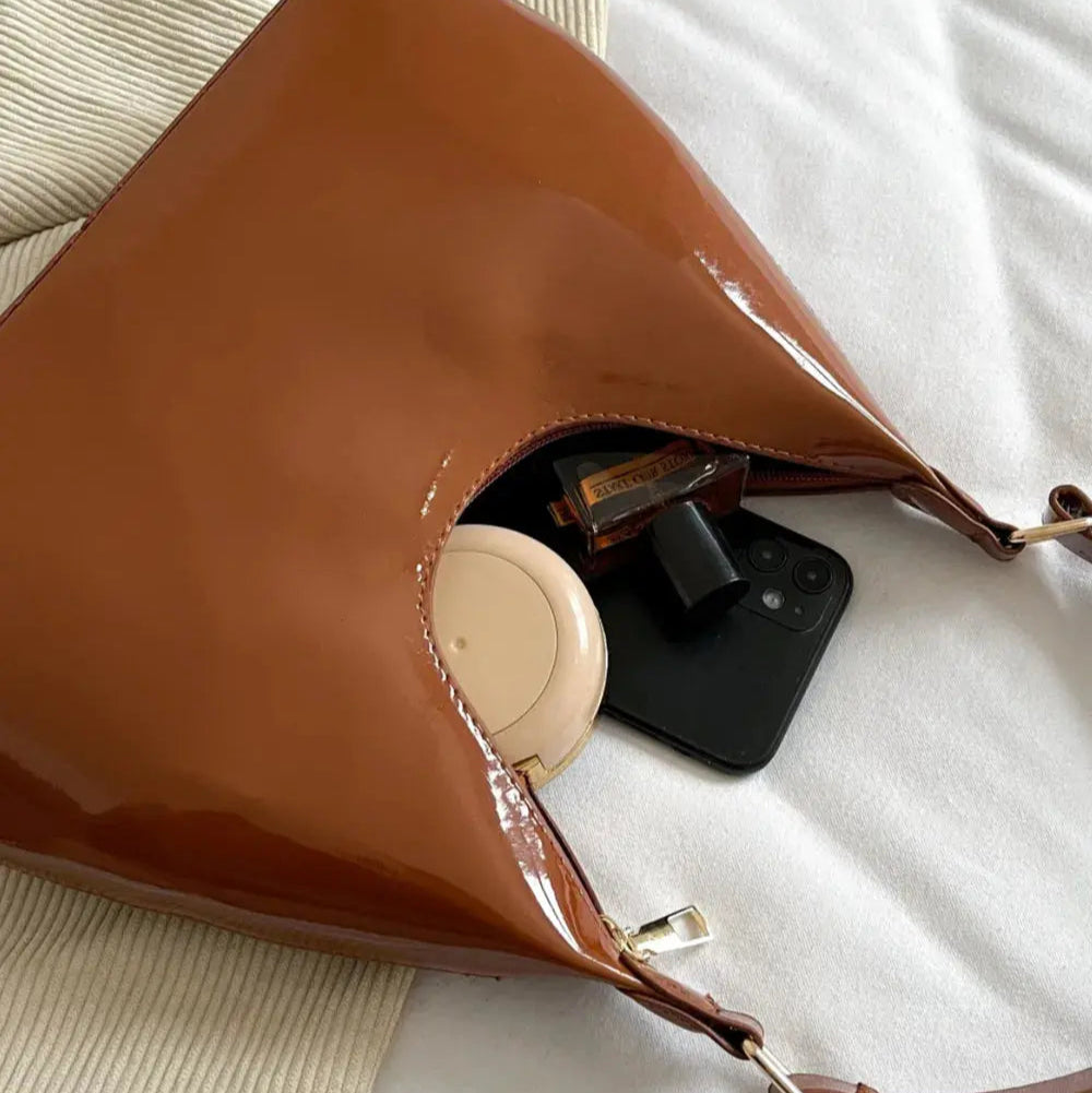 Mirror Surface Shoulder Bag Trendsi