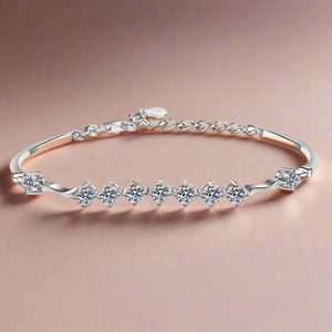 Moissanite 925 Sterling Silver Bracelet Trendsi