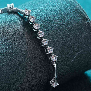 Moissanite 925 Sterling Silver Bracelet Trendsi