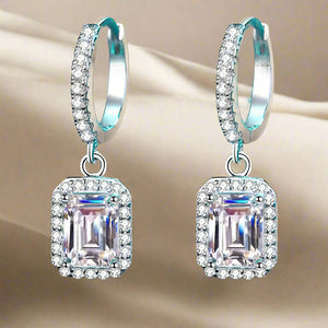 Moissanite 925 Sterling Silver Drop Earrings Trendsi