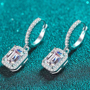 Moissanite 925 Sterling Silver Drop Earrings Trendsi