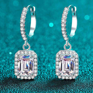 Moissanite 925 Sterling Silver Drop Earrings Trendsi