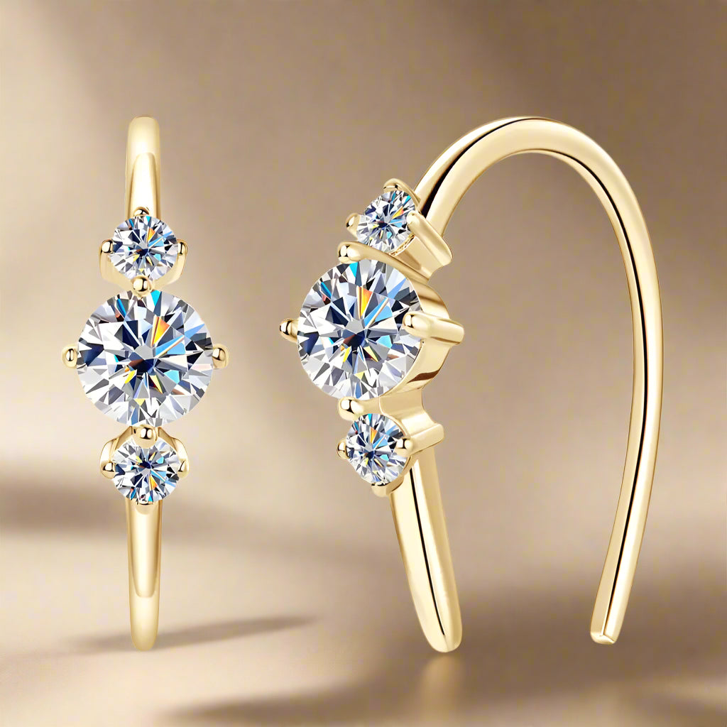 Moissanite 925 Sterling Silver Earrings Trendsi