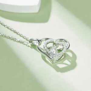 Moissanite 925 Sterling Silver Heart Necklace Trendsi