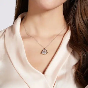 Moissanite 925 Sterling Silver Heart Necklace Trendsi