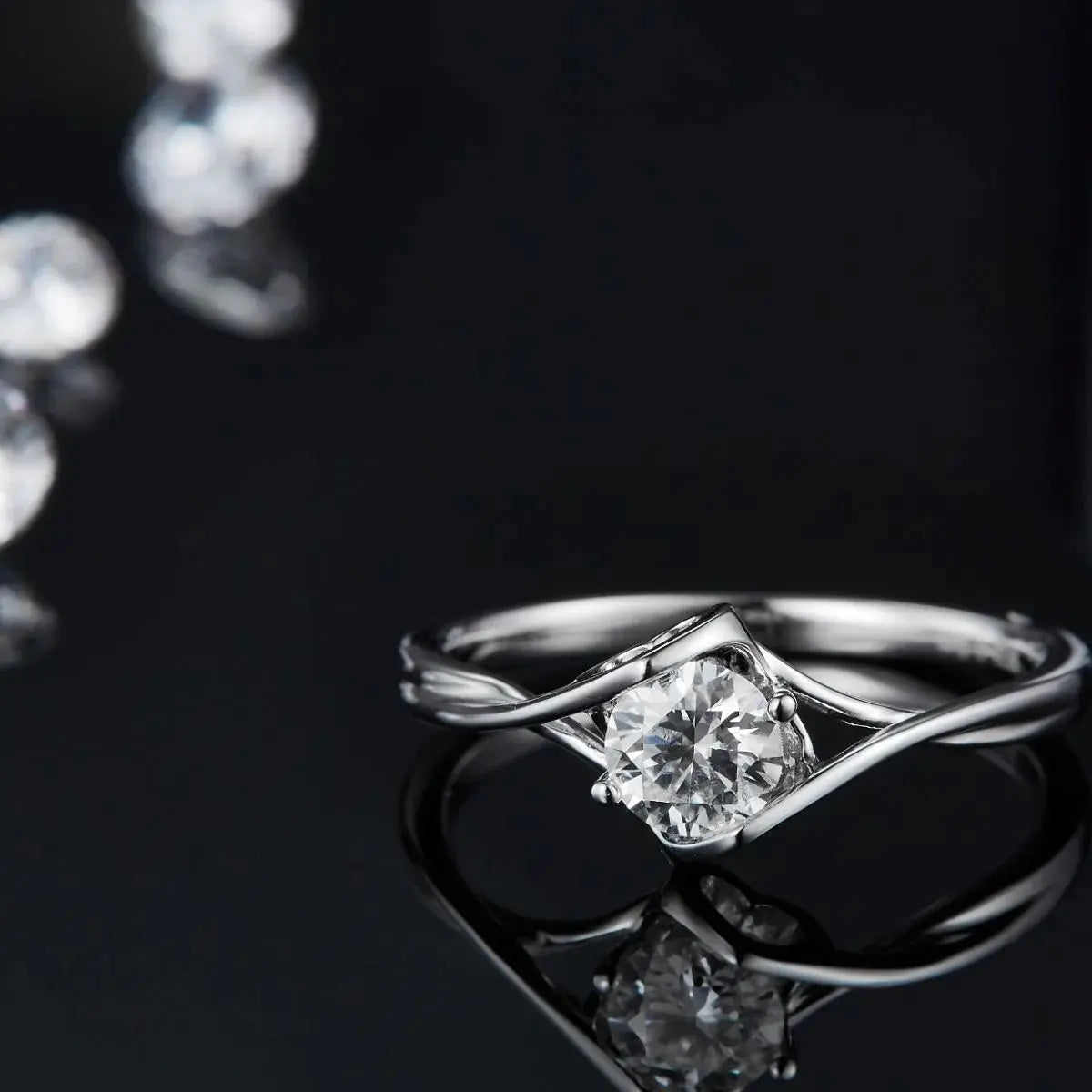 Moissanite 925 Sterling Silver Ring Trendsi
