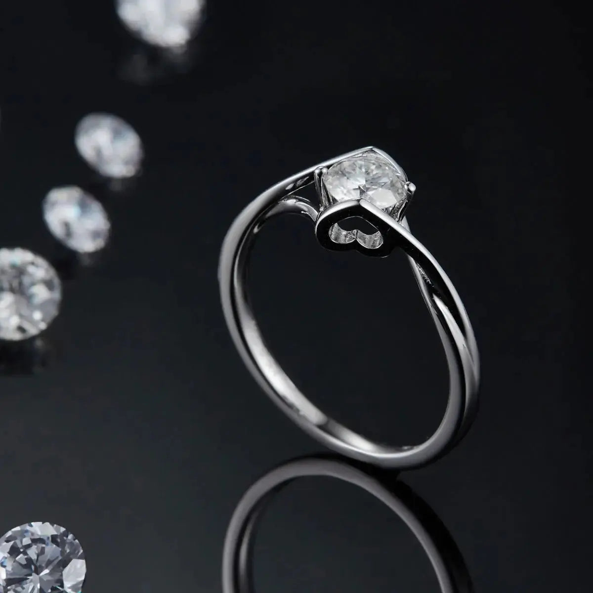 Moissanite 925 Sterling Silver Ring Trendsi