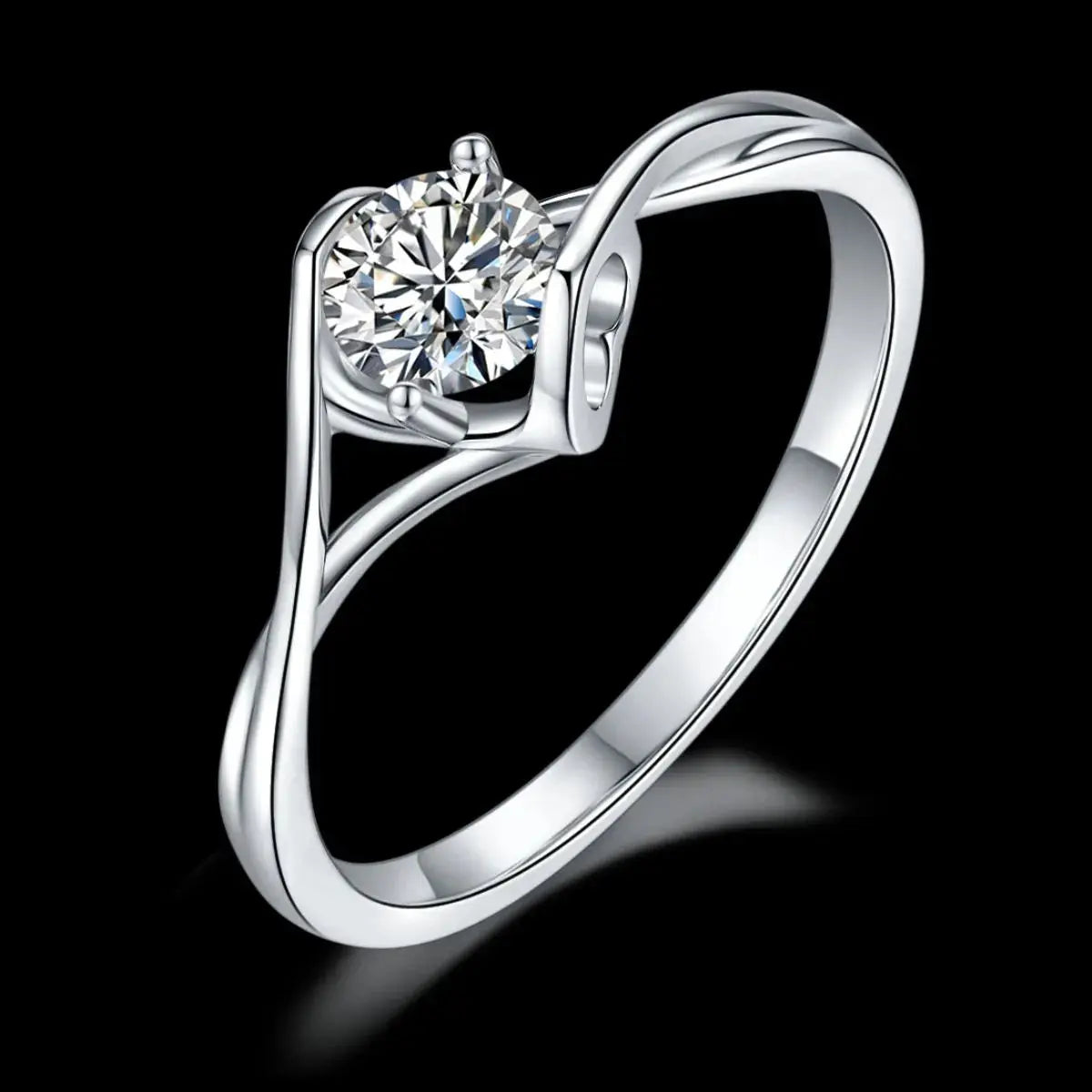 Moissanite 925 Sterling Silver Ring Trendsi