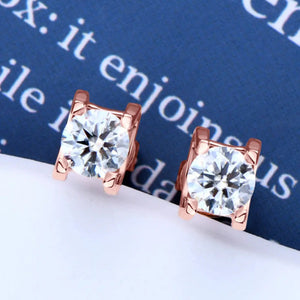 Moissanite 925 Sterling Silver Stud Earrings Trendsi