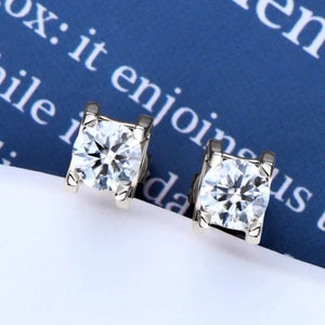 Moissanite 925 Sterling Silver Stud Earrings Trendsi