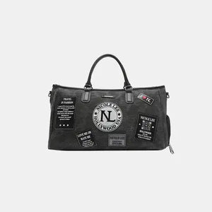 Nicole Lee USA Denim Patch Duffel Trendsi