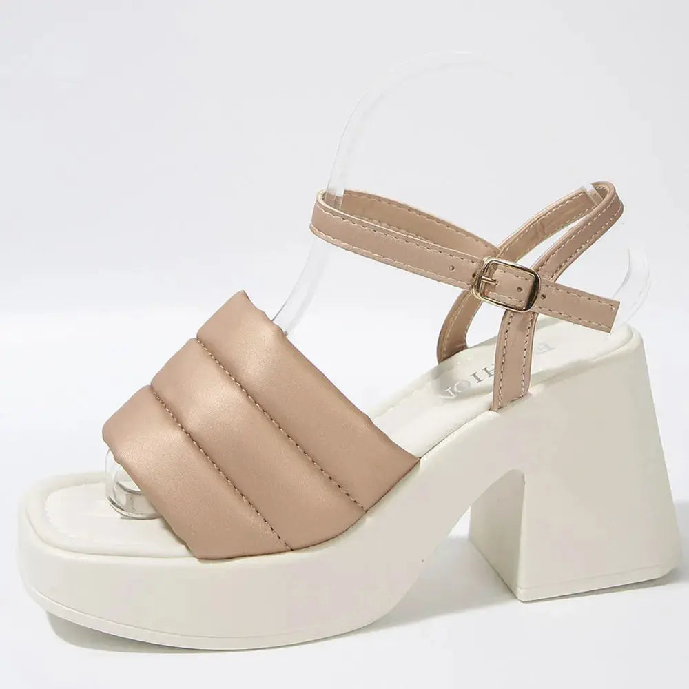 Open Toe Block Heels Sandals Trendsi