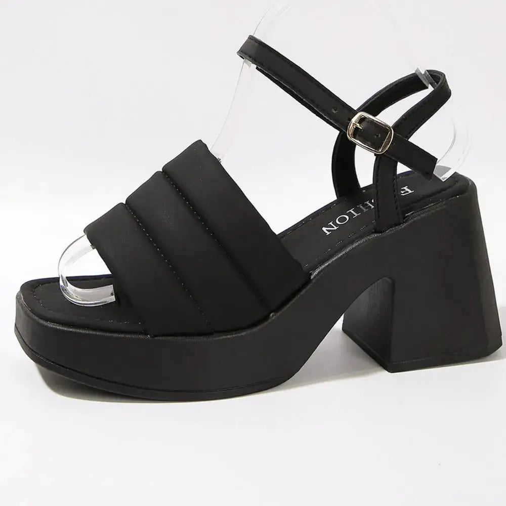 Open Toe Block Heels Sandals Trendsi