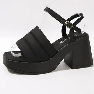 Open Toe Block Heels Sandals Trendsi