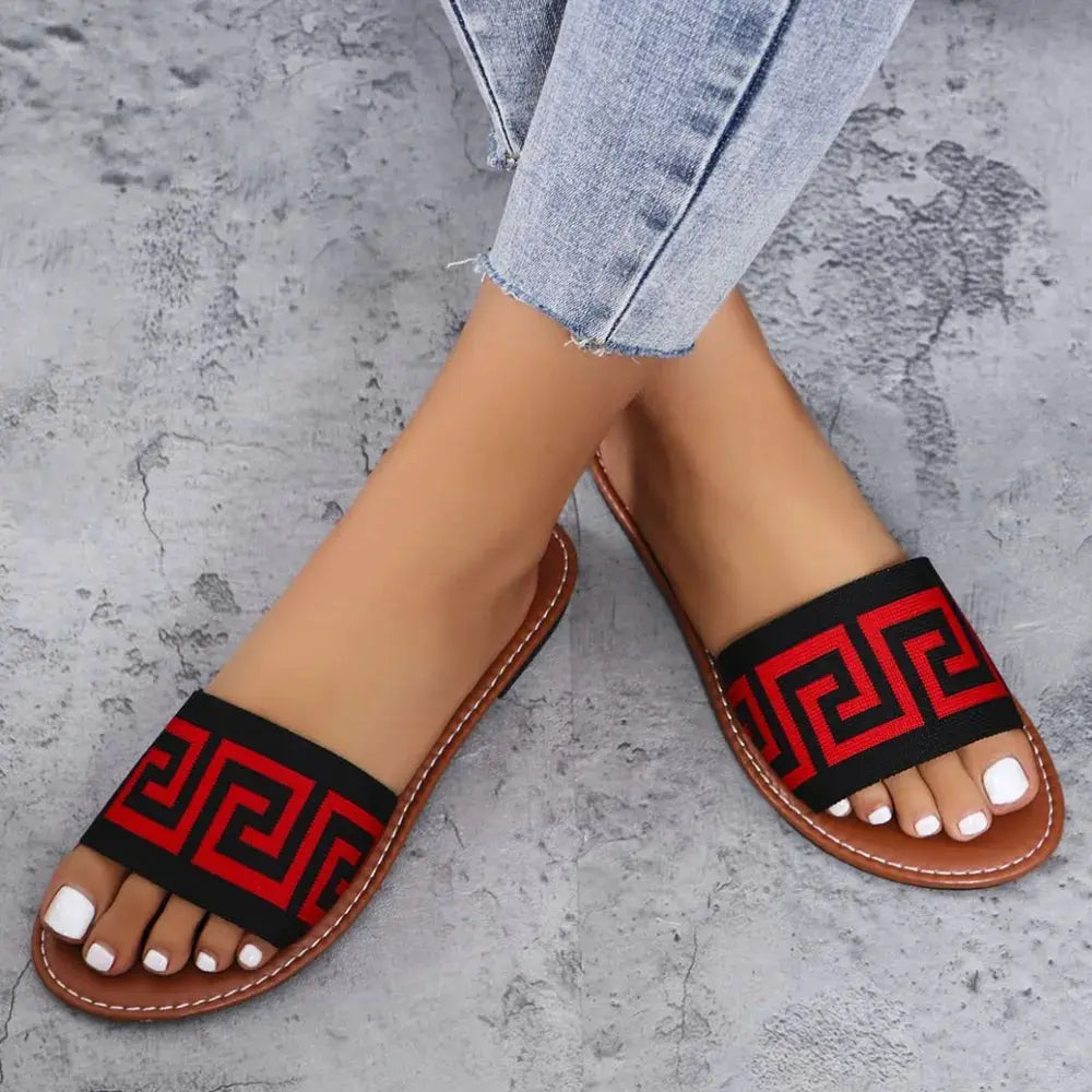 Open Toe Flats Sandals Trendsi
