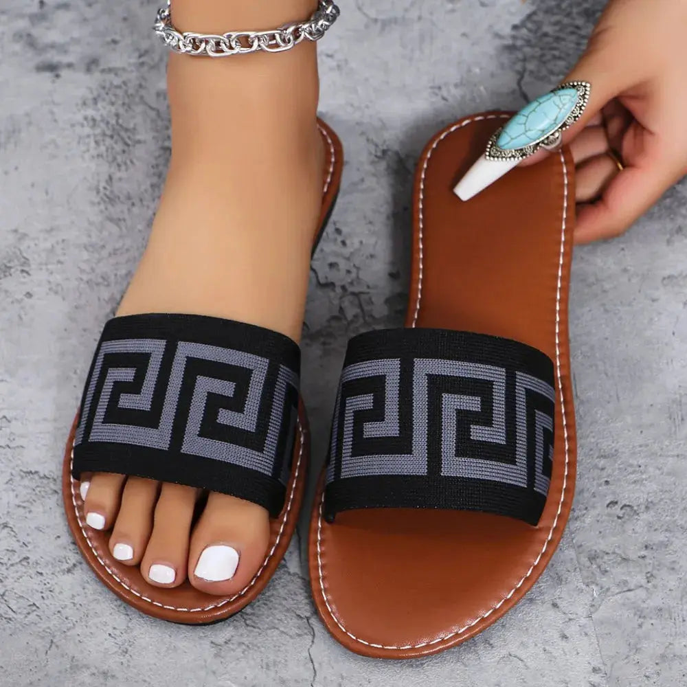Open Toe Flats Sandals Trendsi