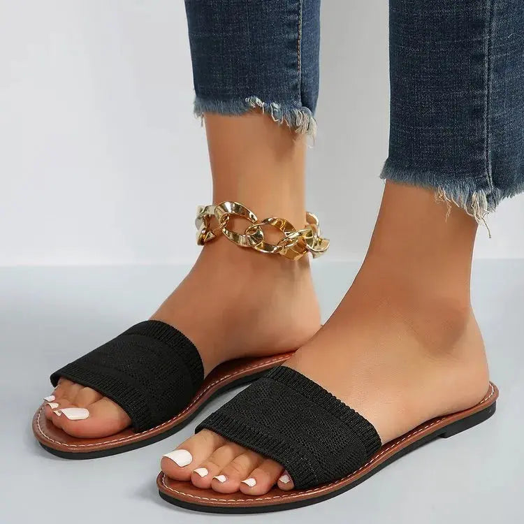 Open Toe Flats Sandals Trendsi