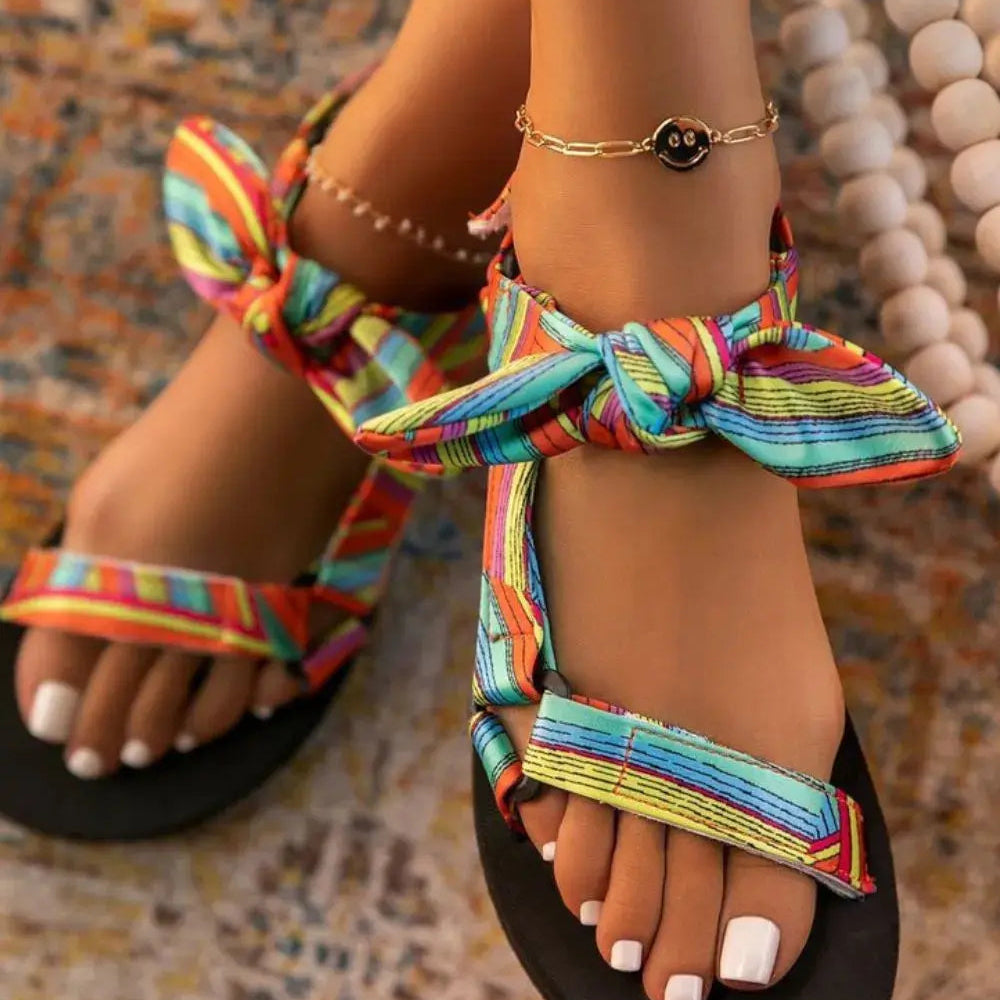 Open Toe Flats Sandals Trendsi