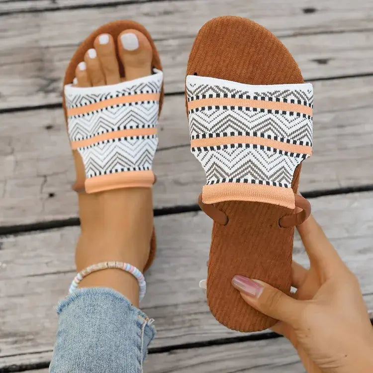Open Toe Flats Sandals Trendsi