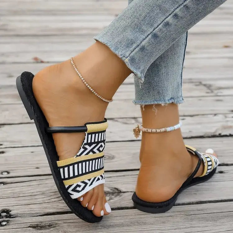 Open Toe Flats Sandals Trendsi