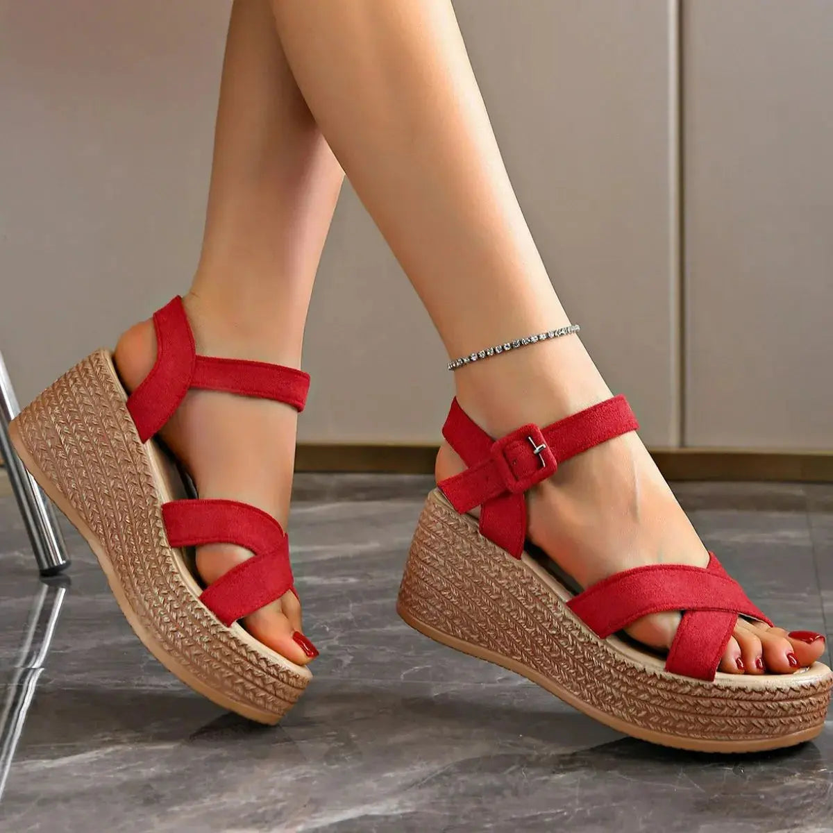 Open Toe Platform Sandals Trendsi