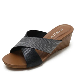 Open Toe Wedge Sandals Trendsi