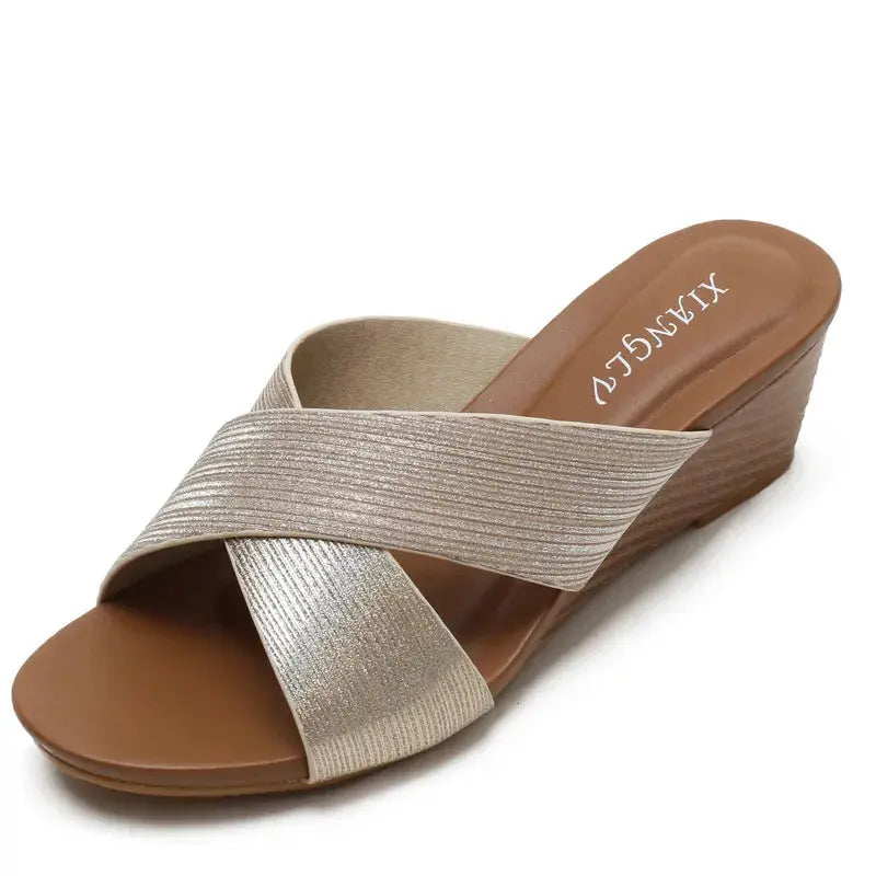 Open Toe Wedge Sandals Trendsi