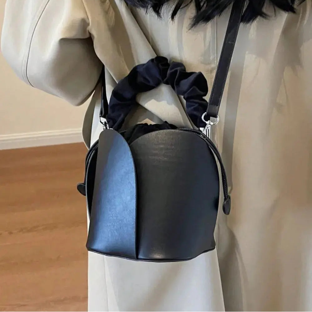 PU Leather Drawstring Bucket Bag Trendsi