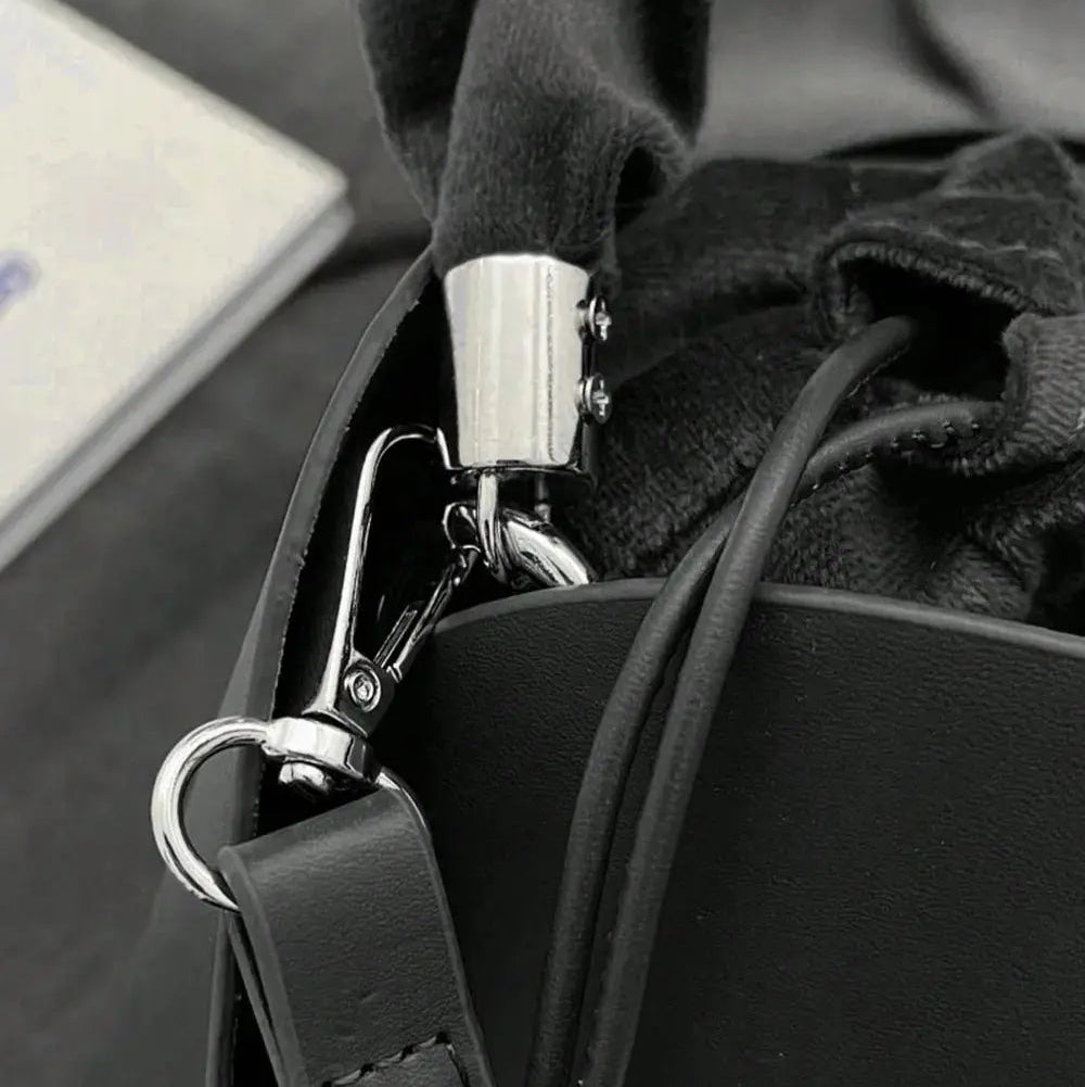 PU Leather Drawstring Bucket Bag Trendsi