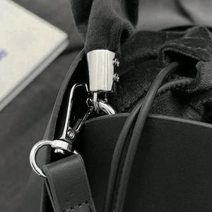 PU Leather Drawstring Bucket Bag Trendsi