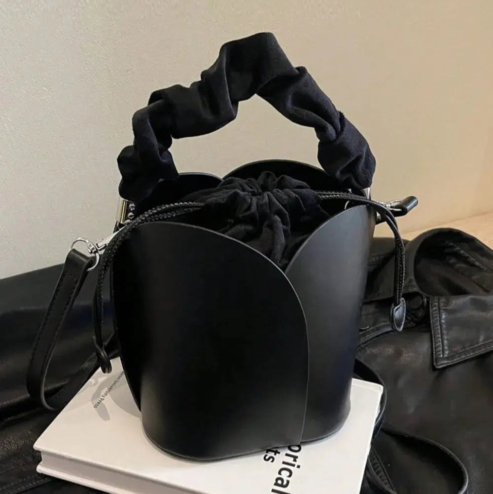 PU Leather Drawstring Bucket Bag Trendsi