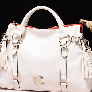 PU Leather Handbag with Tassels Trendsi