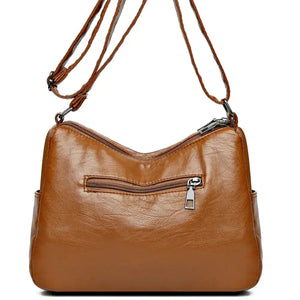PU Leather Multi Pockets Adjustable Strap Shoulder Bag Trendsi