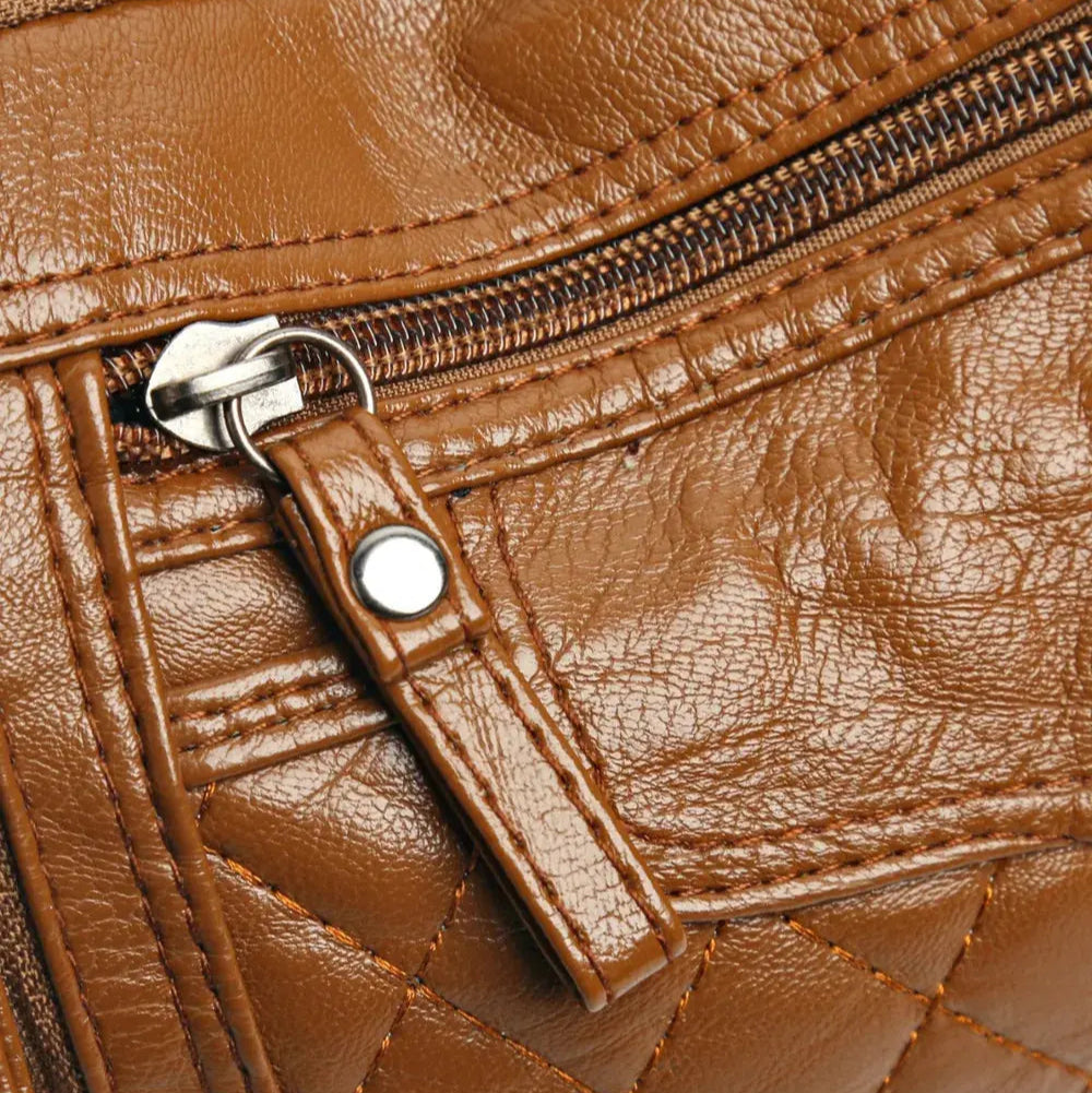 PU Leather Multi Pockets Adjustable Strap Shoulder Bag Trendsi