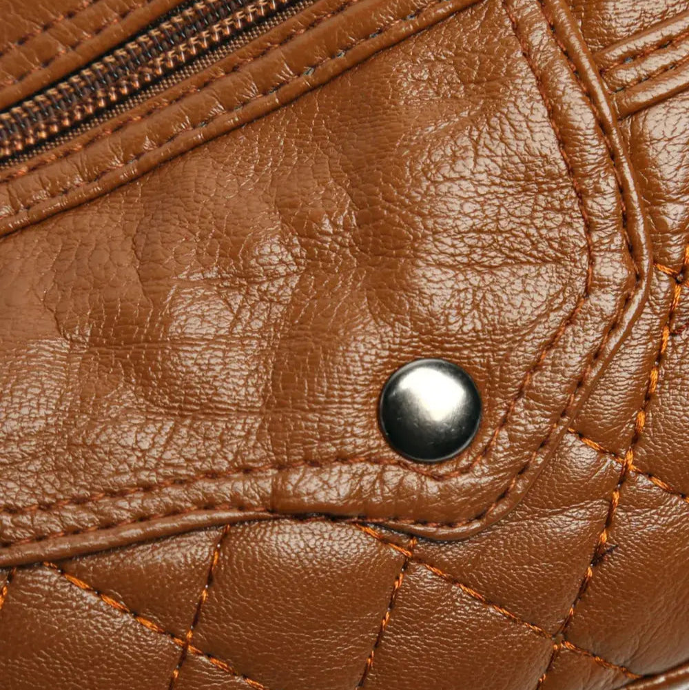 PU Leather Multi Pockets Adjustable Strap Shoulder Bag Trendsi