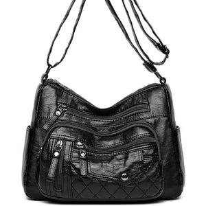 PU Leather Multi Pockets Adjustable Strap Shoulder Bag Trendsi